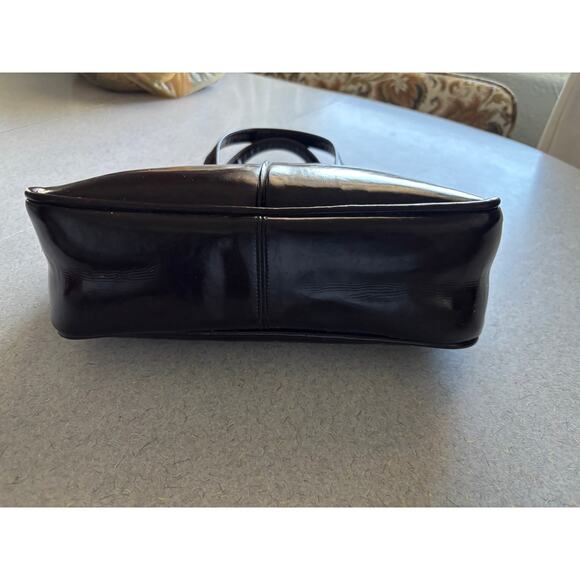 Vintage Brown Mansy Vinyl Hand Purse - Picture 3 of 11